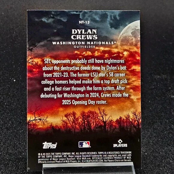 Dylan Crews Bowman Chrome Velocity Terror RC's Washington Nationals Top Prospect - Picture 7 of 7